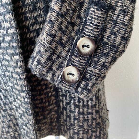 AVA Sweater Mohair Blend Chunky Large Collar Cardigan SZ S - Picture 11 of 15